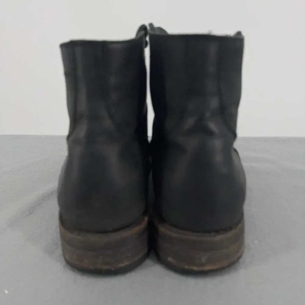 Thursday Boot Company Captain Black Matte Leather Boots Mens Size 11.5